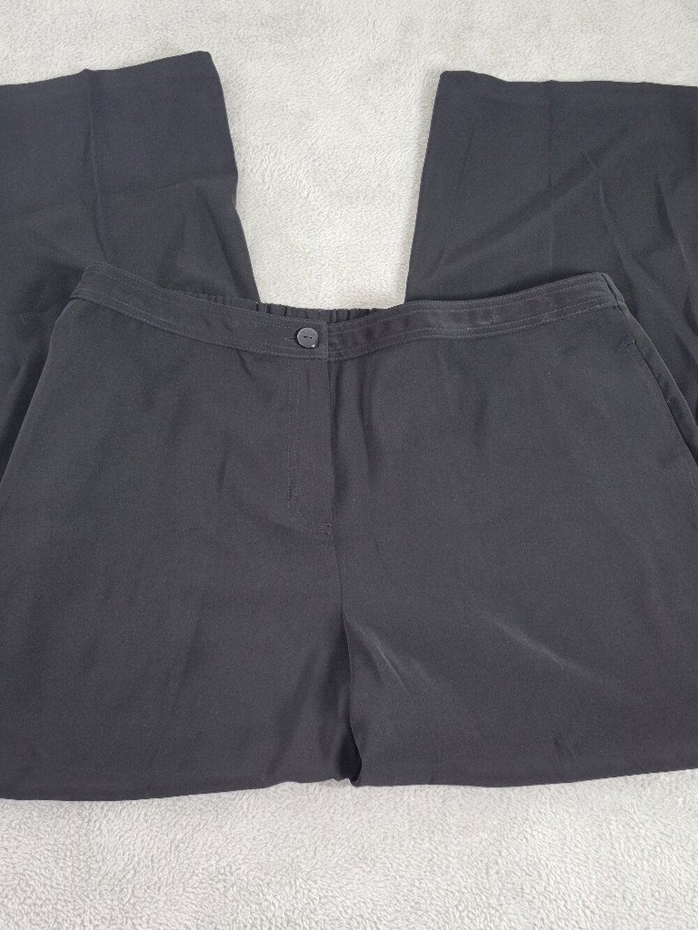 Susan‎ Graver PXL Black Dress Pants Petite Straight Leg High Rise BLA21E